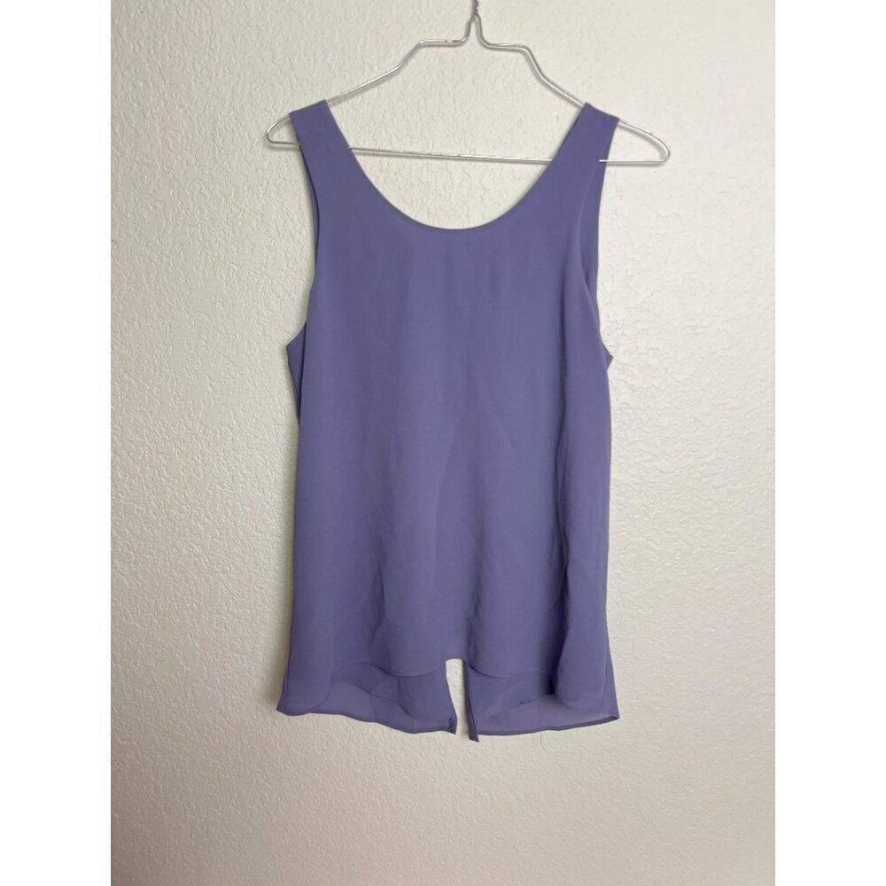 Naked Zebra Small Sleeveless Blouse Dusty Purple Back zip